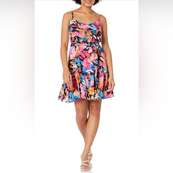 Nine West Women’s Jojo Spaghetti Strap Tiered Dress - Picture 1 of 5